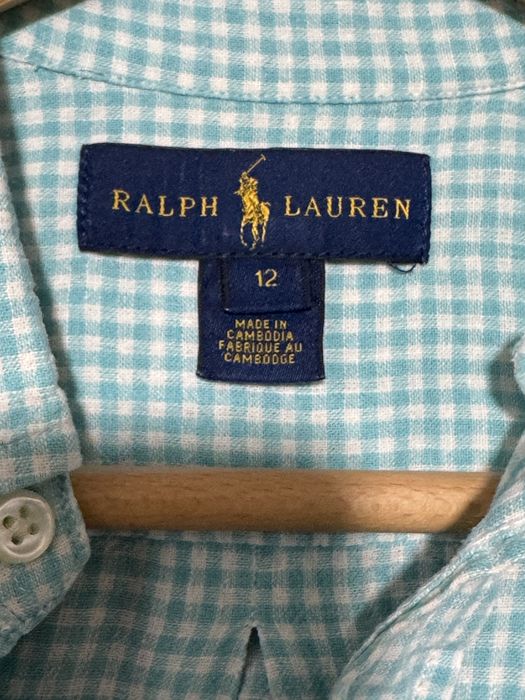 Сорочка Polo Ralph Lauren у м'ятно-білу клітинку