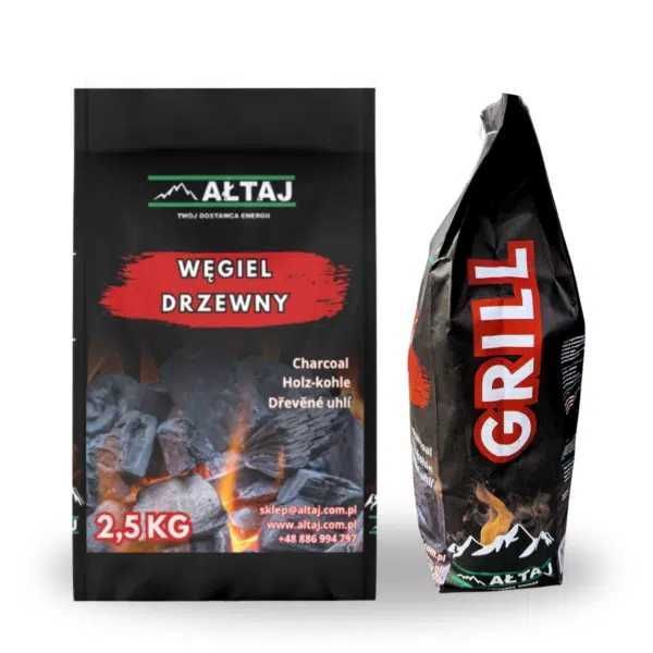 Węgiel Drzewny Ałtaj 2,5kg–Idealny na sezon grillowy! SPRZEDAŻ HURTOWA