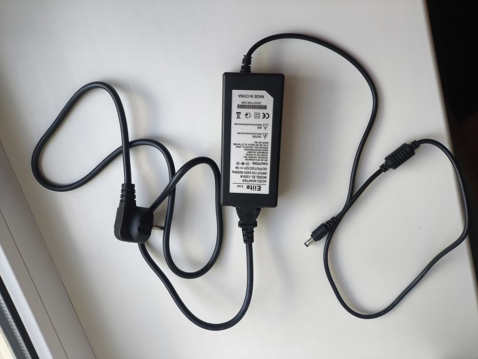 Блок живлення 12В 5А 60Вт роз'єм 5.5*2.5мм для телевізора ноутбука