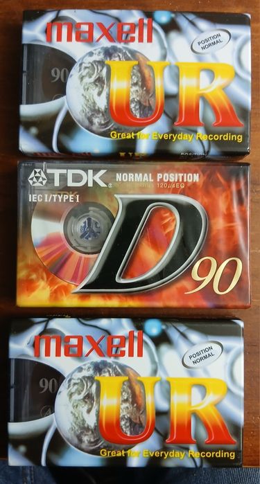 Cassetes audio Maxel e TDK