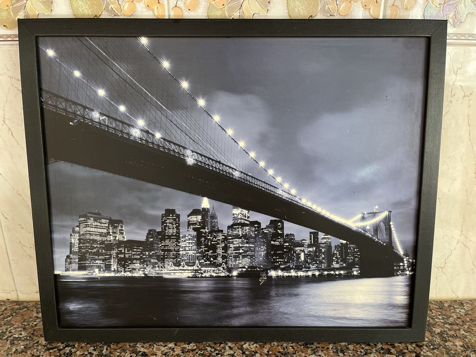 Quadro cidade a noite