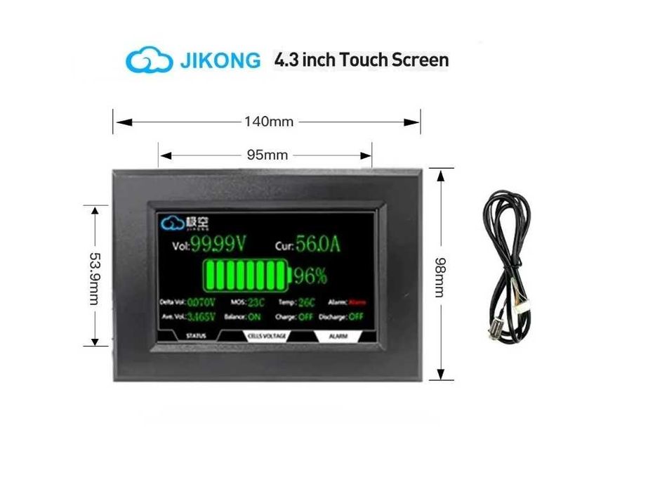 SMART JK BMS БМС JiKong B2A8S20P lifepo4 12-24V 4-8S 200A балансир 2А