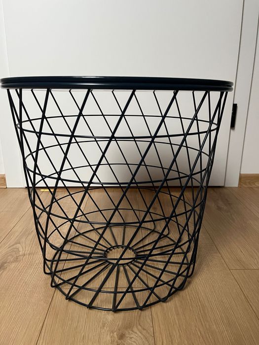 Stolik granatowy/ kosz Ikea Gratis organizer
