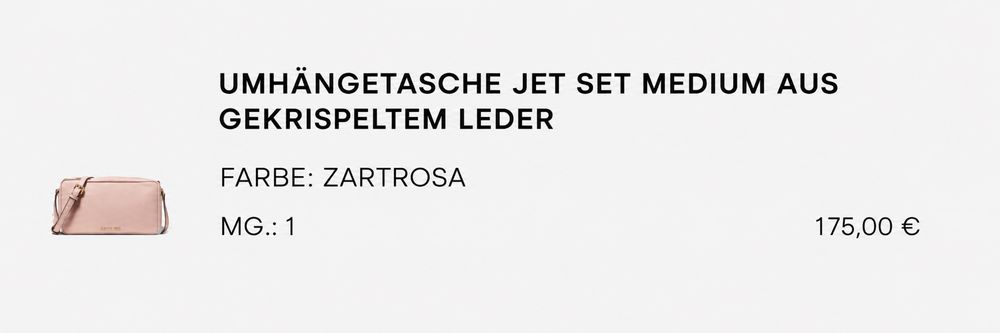 Оригинальная кожаная сумка кроссбоди Michael Kors Jet Set розовая
