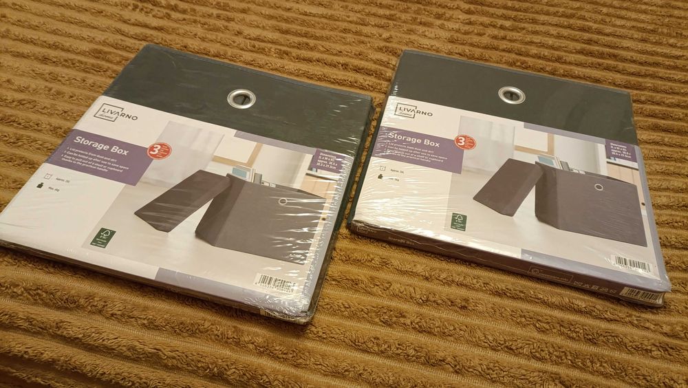 2шт Коробка для зберігання Livarno Home 30,5x30,5x29,5 см антрацит