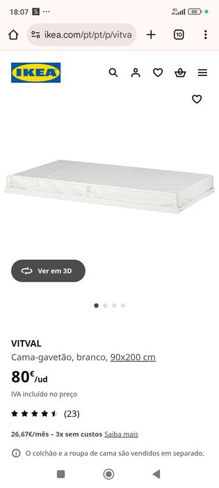 Cama extra para beliche/cama