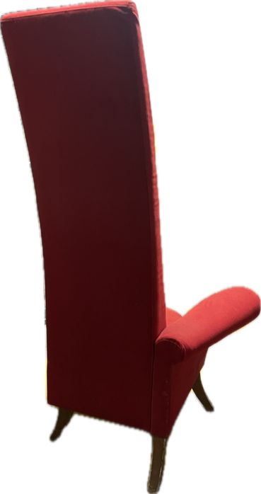 Poltrona design decoracao velido vermelho