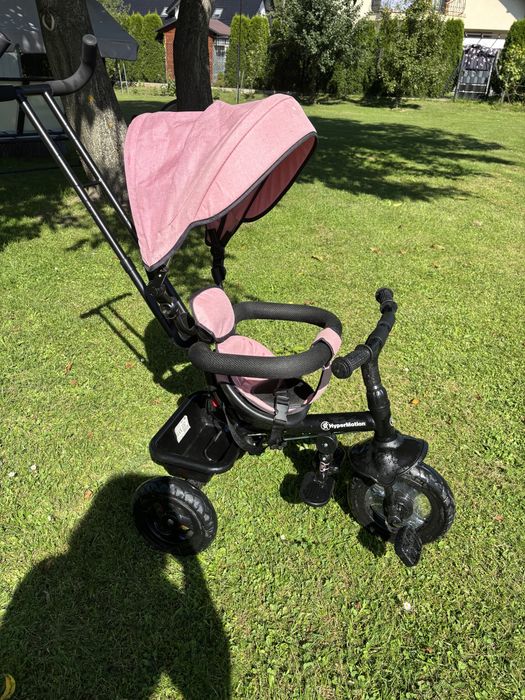 Rowerek  jeździk trójkołowy pchacz wózek hypermotion różowy