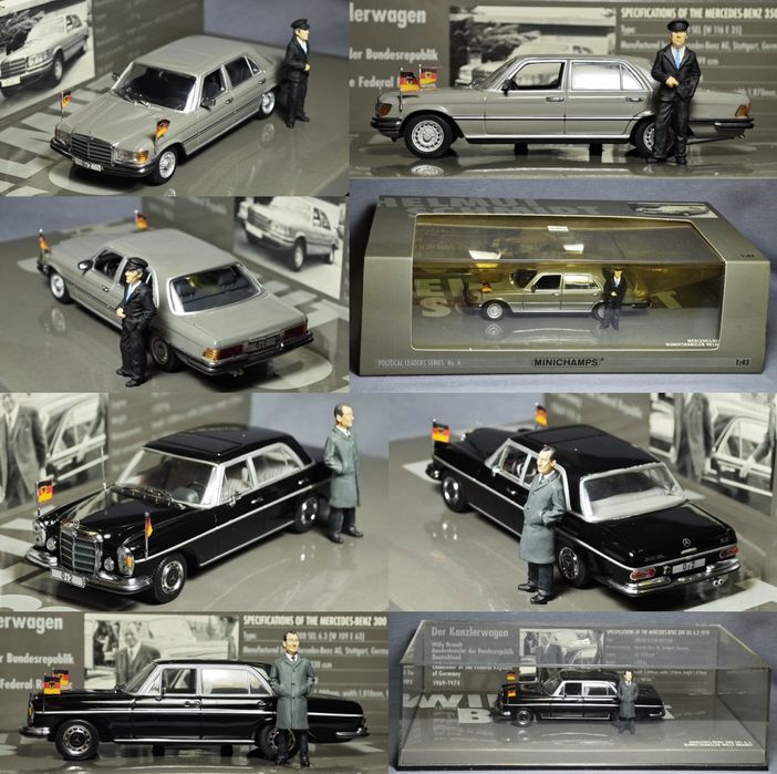 Модели 1/43 Mercedes 190E, W100, 116, 123, 124, 211 (Minichamps)