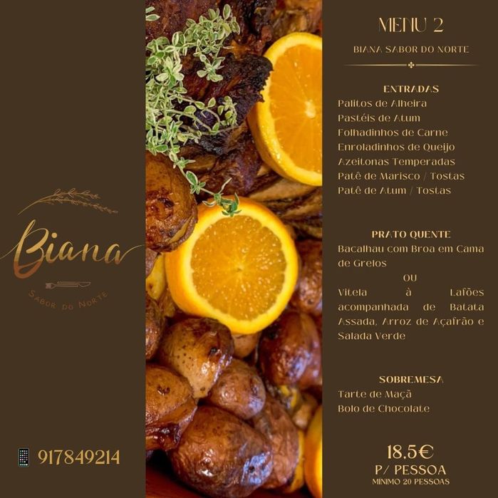 Catering ao domicílio ou em espaços particulares