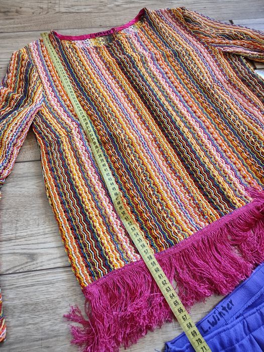 Strój hipis dzieci kwiaty S M retro lata 70 dzwony festiwalowe hippie