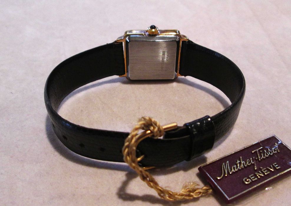 80's Relógio de Senhora MATHEY-TISSOT Tank Mov. Mec. NOVO Stock Antigo