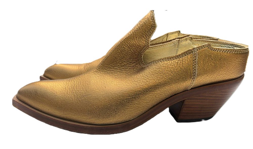 kowbojki  letnie, damskie złote, skóra ,raz założone