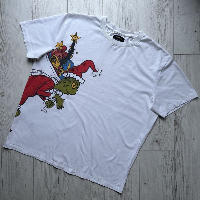 Biała męska koszulka świąteczna t-shirt The Grinch Dr. Seuss Reserved