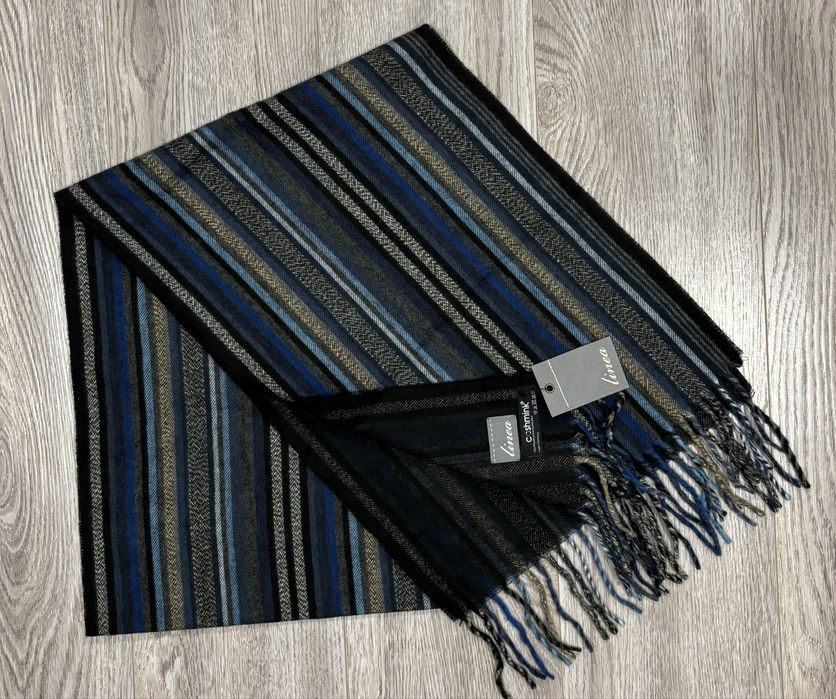 Cashmink Мужской шарф шарфик двухсторонний акриловый акрил полосатый
