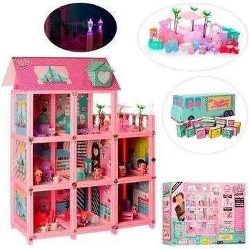 Будиночок для ляльок ЛОЛ  8366  LOL з 85 елементів  68-25-81 см розмір