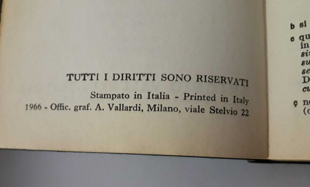Dicionário antigo de bolso Italiano-Português-Italiano