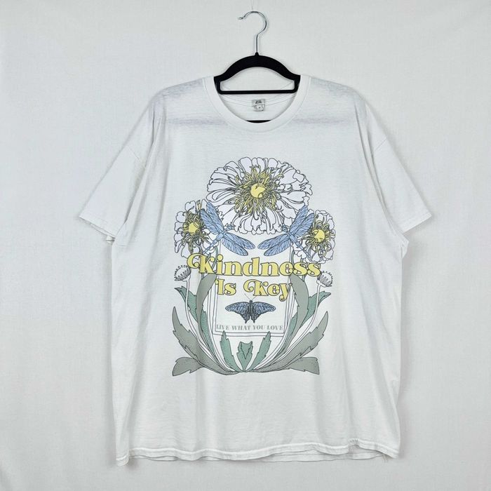 T-Shirt Branca River Island Flores L Cottagecore