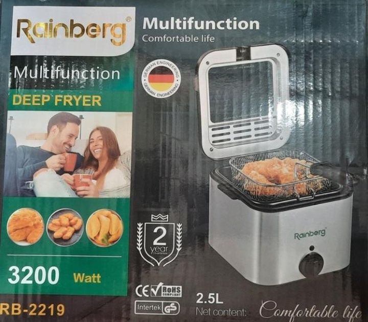 ПОТУЖНА! Німецька фритюрниця 3200Вт, Електрична фритюрниця, гриль,НОВА