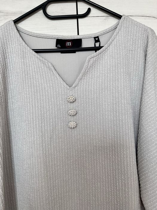 Szara bluzka monnari M L z rękawem 3/4