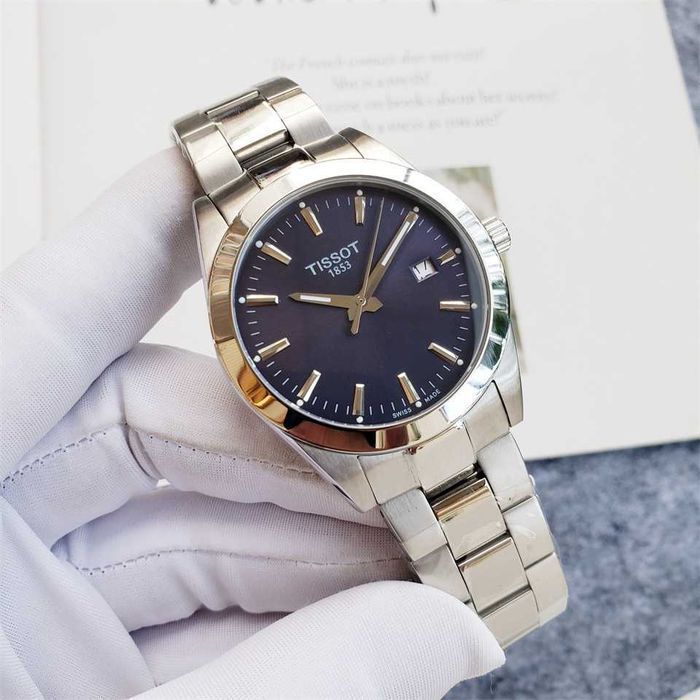 Годинник автоматичний Tissot Gentleman Quartz Blue Dial Watch (Ref. T127.410.11.041.00) featuring a 40mm