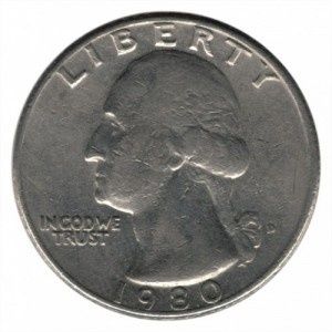 ¼ dolara 1980 rok