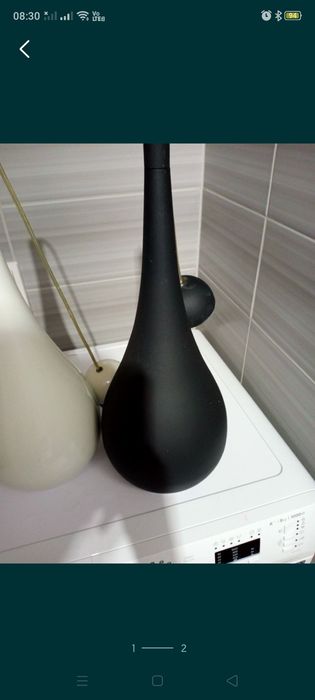 Lampa kokon biała czarna