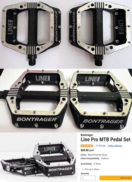 Велосипедні педалі Bontrager Line Elite НОВІ та Б/У і Line Pro