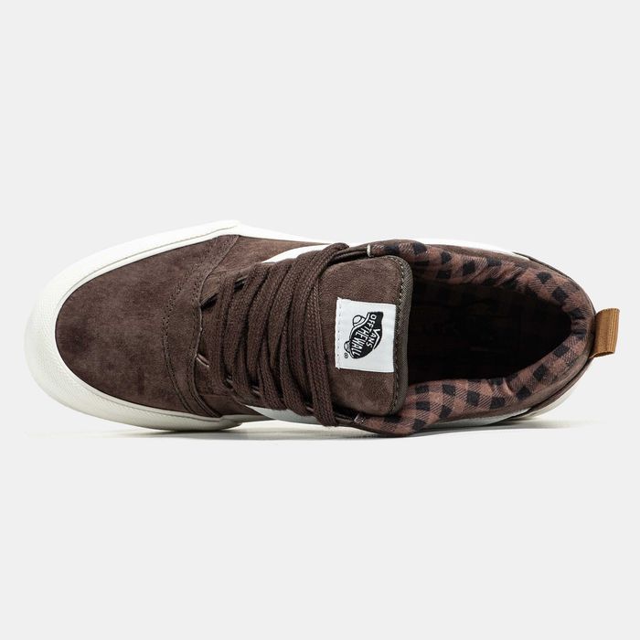 Кросівки Vans KNU Skool Brown - White premium | Кроссовки чоловічі жіночі