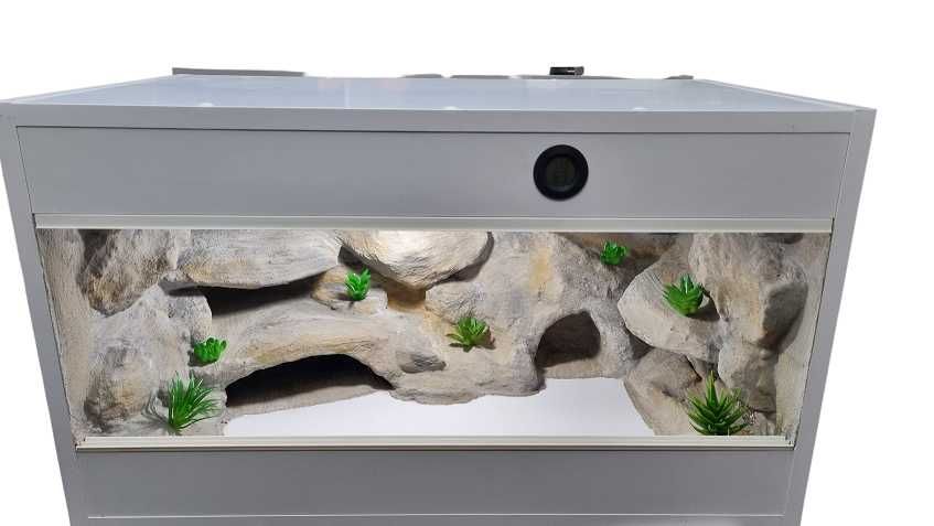 Terrarium  gotowe dla  gekona 70x40x40 białe