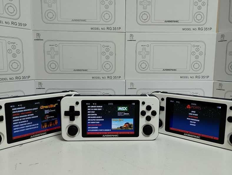 Ігрова приставка Anbernic RG351P біла Денди Sega PlayStation Nintendo