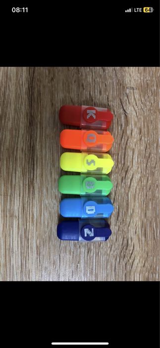 Zakreślacze kolorowe małe Markery