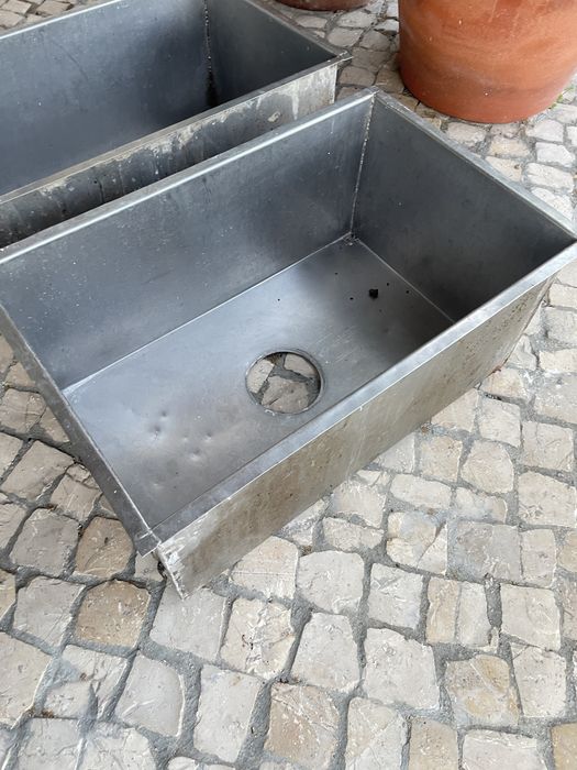 2 cubas inox individuais