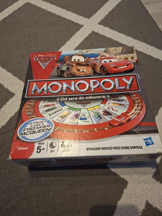 Gra planszowa monopoly zygzak mcqueen