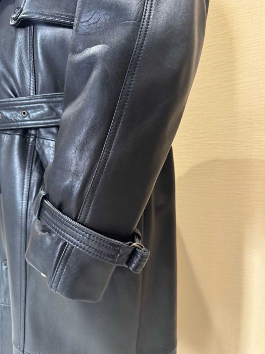 Пальто чоловіче шкіряне, шкірянка, зимово-осіннє пальто