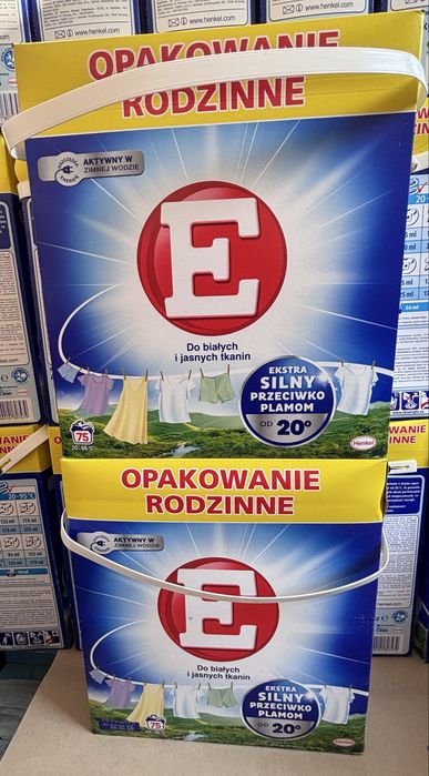 Proszek do prania E do białego – Duże Opakowanie Rodzinne! (2 szt.)
