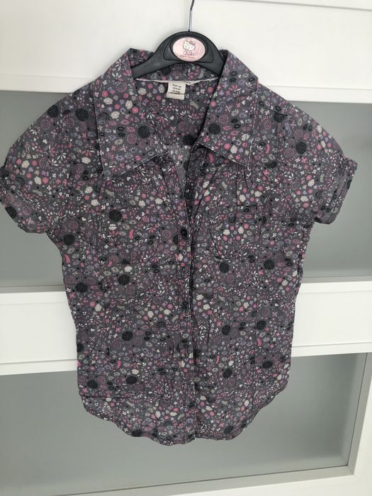 Koszula w kwiatuszki r.134 H&M