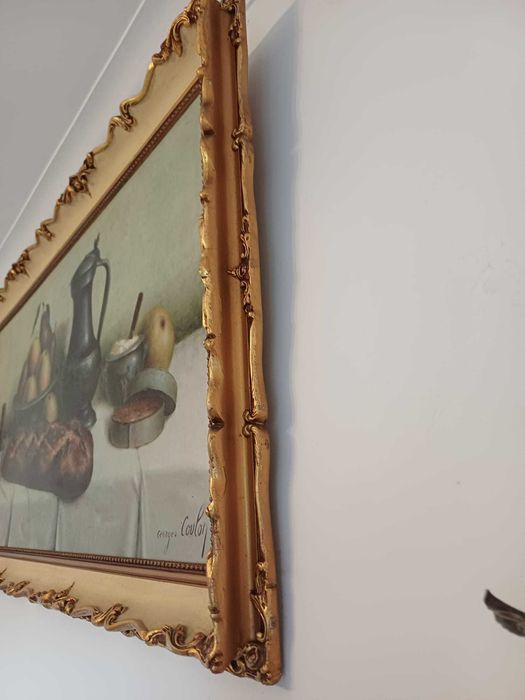 Quadro Antigo, de parede e com Moldura em Dourado