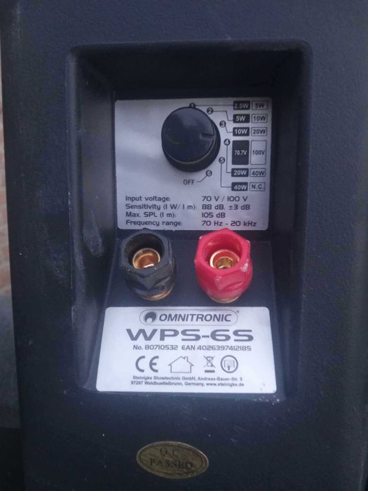 9 głośników omnitronic wps-6s
