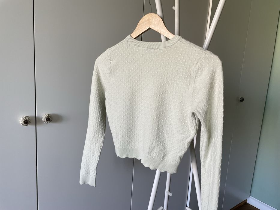 Zara bluzka damska rozmiar S croptop sweterek na jesień scandi modny