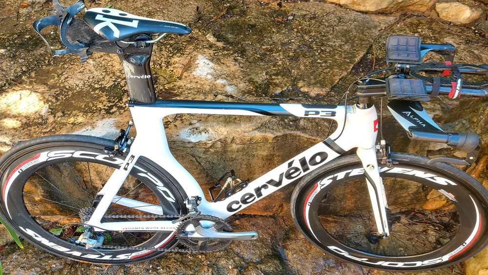 Bicicleta de estrada Cervélo P3 Contrarelógio t58