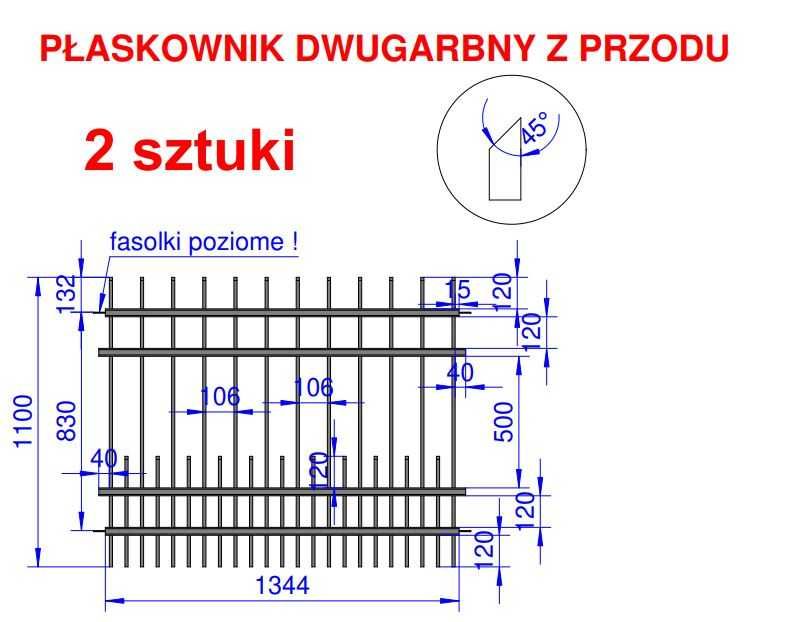 Nowe ogrodzenie cynkowane, malowane ogniowe - wzór nowoczesny