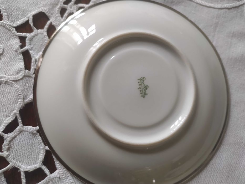 Rosenthal - kolekcjonerskie duo mokka galwanizowane srebrem