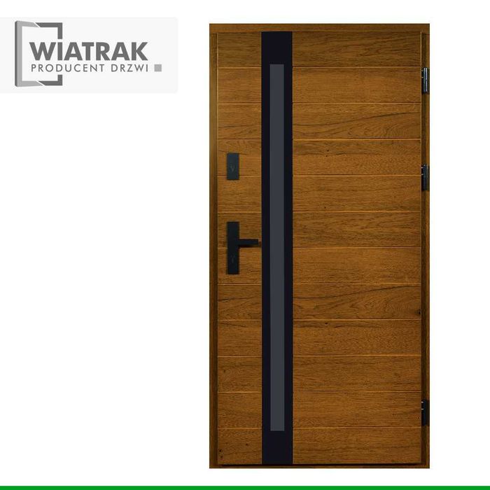 Drzwi zewnętrzne drewniane