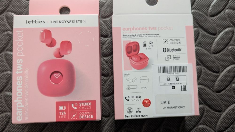 [Novo] Energy Sistem Earphones Bluetooth - Rosa