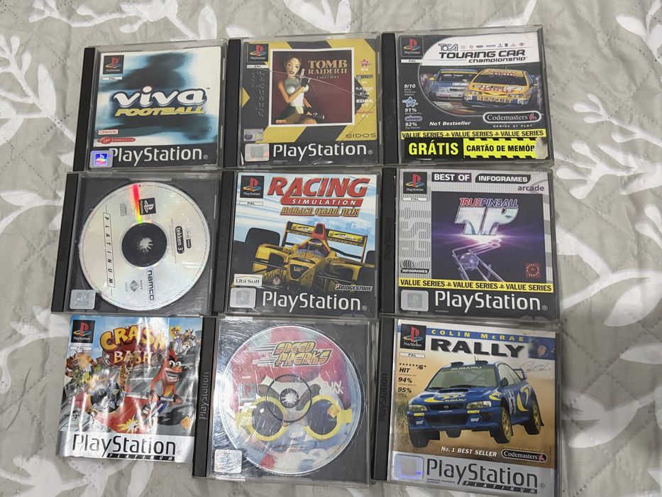 Lote de Jogos PlayStation 1 (Tekken 3, Crash Bash, Tomb Raider II, etc.) — Ler Descrição