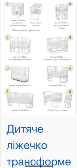 Детская кроватска трансформер