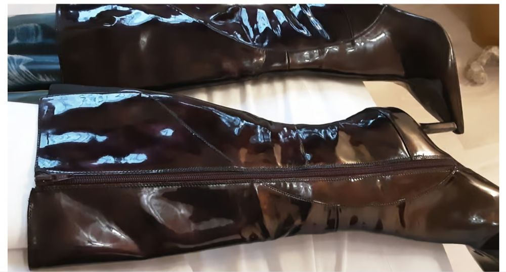 Kozaki Lakierki Nine west elegancki burgund