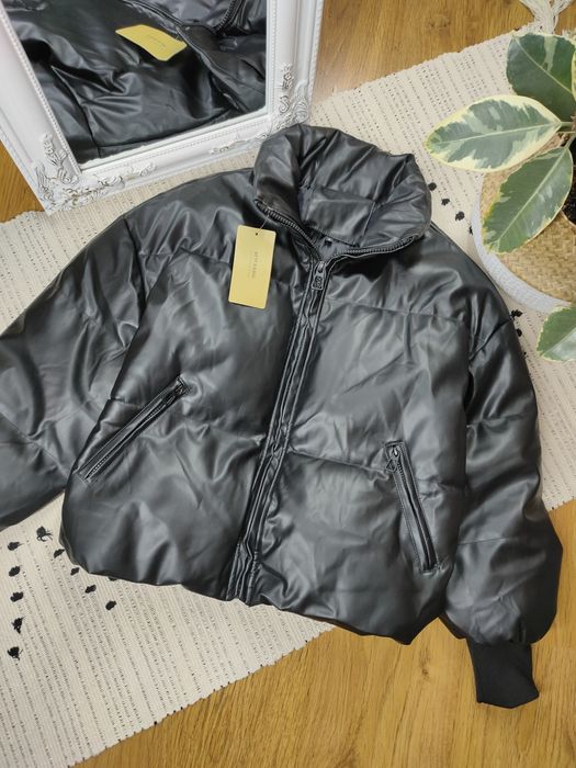 Курточка дутик из экокожи кожзам как ZARA