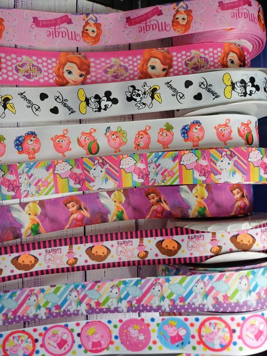 Репсовые ленты с рисунком